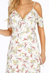 Floral Frill Wrap Dress - 4 Colours