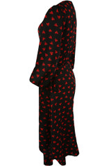 Hearts Print Wrap Dress - 2 Colours