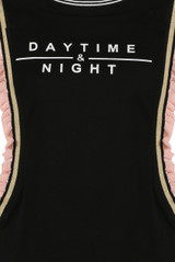 DAYTIME & NIGHT Slogan Frill Tee