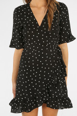 Heart Print Wrap Dress - 3 Colours