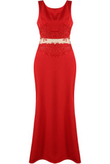 Lace Trim Maxi Dress 