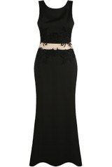 Lace Trim Maxi Dress 