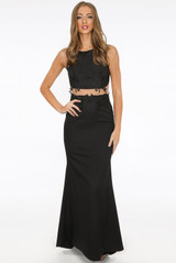 Lace Trim Maxi Dress 