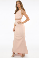 Lace Trim Maxi Dress 