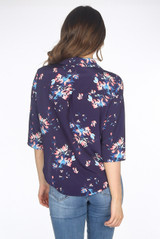 Floral Cropped Tie Up Shirt