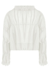 Crinkle Chiffon Tie Up Blouse