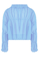 Crinkle Chiffon Tie Up Blouse