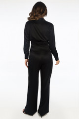 Shawl Lapel Wrap Knot Blouse & Trouser Co-ords