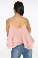 Chiffon Tier Cami Top  -  8 Colours