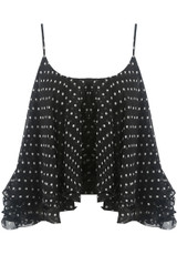 Polka Dot Chiffon Tier Cami Top