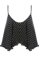 Polka Dot Chiffon Tier Cami Top