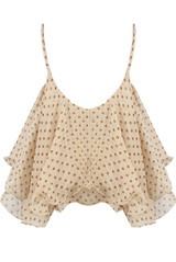 Polka Dot Chiffon Tier Cami Top