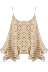 Polka Dot Chiffon Tier Cami Top