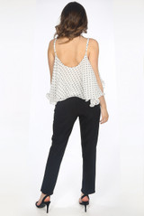 Polka Dot Chiffon Tier Cami Top
