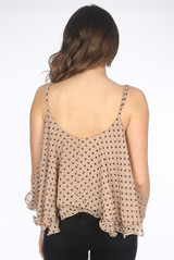 Polka Dot Chiffon Tier Cami Top