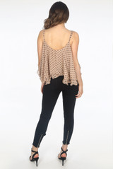 Polka Dot Chiffon Tier Cami Top
