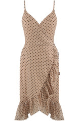 Polka Dot Wrap Cami Dress