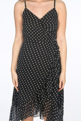 Polka Dot Wrap Cami Dress