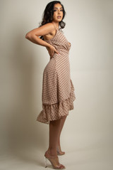 Polka Dot Wrap Cami Dress