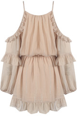 Chiffon Cold Shoulders Dress