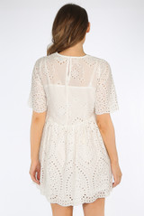 Broderie Anglaise Embroidered Smock Dress