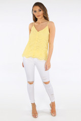 Broderie Anglaise Buttoned Cami