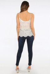 Broderie Anglaise Buttoned Cami