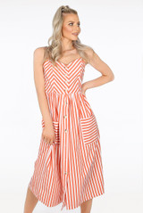 Stripes Button Down Day Dress