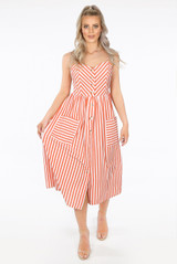 Stripes Button Down Day Dress