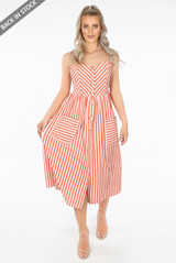 Stripes Button Down Day Dress
