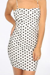 Polka Dot Cut Out Mini Dress