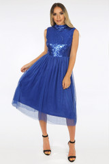 Sequin Bodice Tulle Dress