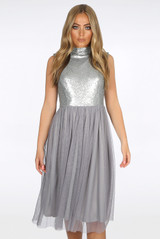 Sequin Bodice Tulle Dress