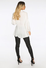 White Peplum Blouse