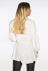 White Peplum Blouse
