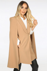 Tailored Long-line Cape Blazer - 6 colours