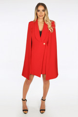 Tailored Long-line Cape Blazer - 6 colours