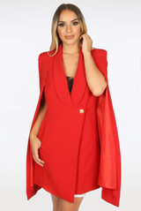 Tailored Long-line Cape Blazer - 6 colours