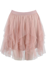 Wavy Tulle Mini Skirt