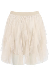 Wavy Tulle Mini Skirt