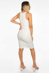 Ribbed Muscle Back Midi Dress