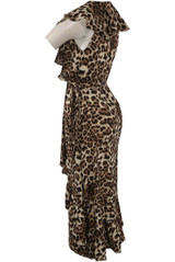 Leopard Midi Wrap Dress