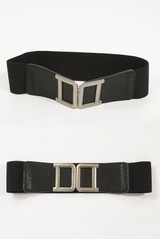 Retro DD Alloy Buckle Elasticated Belt