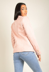 Knitted Hopsack Double Breast Blazer