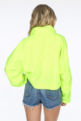 Neon Hooded Rain Jacket