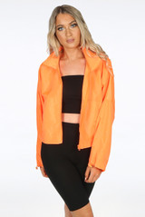 Neon Hooded Rain Jacket