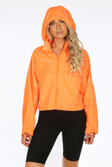 Neon Hooded Rain Jacket