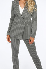 Stripes Double Breast Blazer & Trousers Suit