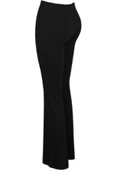 Ribbed High Waisted Flared Trouser