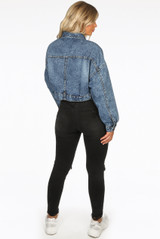 Blue Denim Side Pocketed Coat